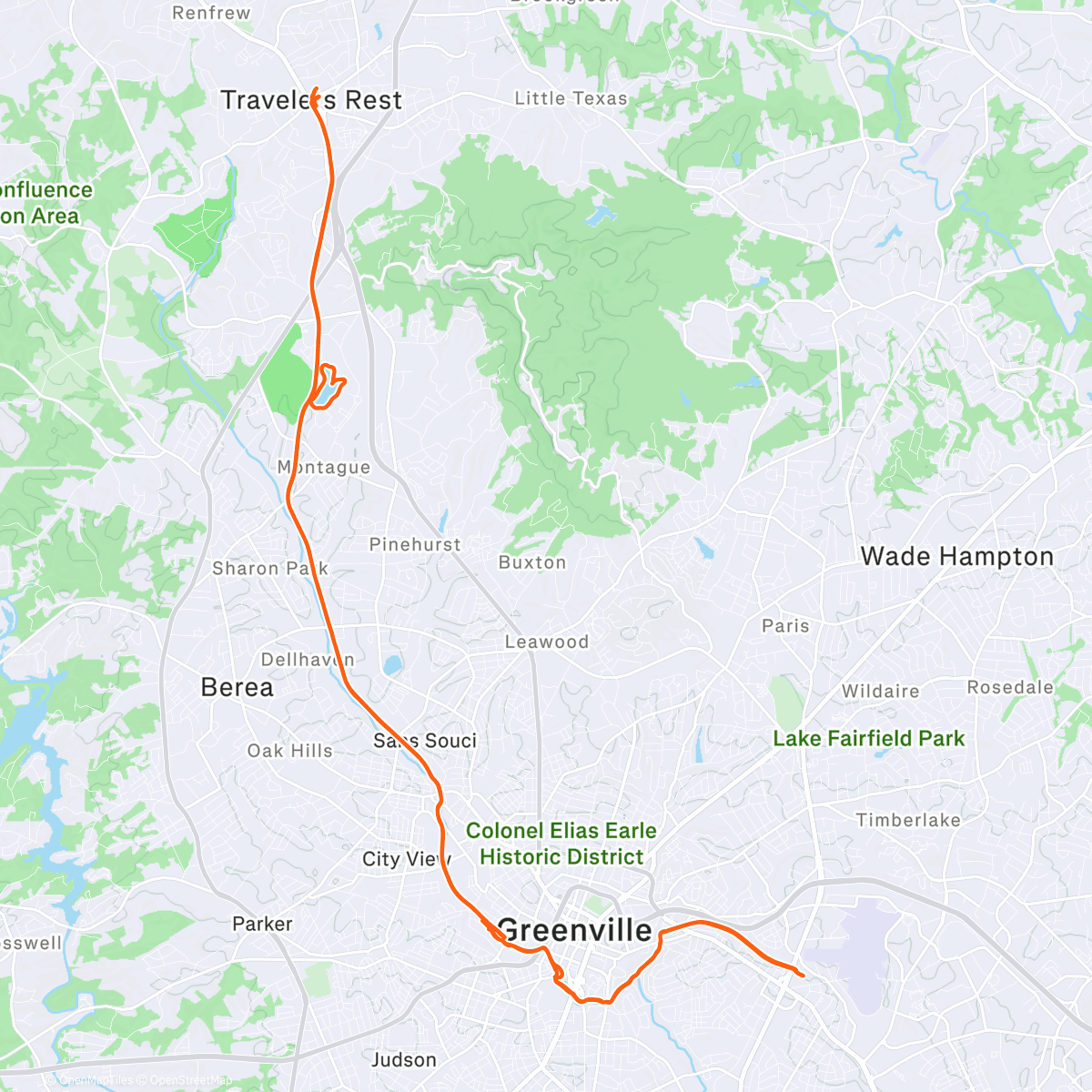 Карта физической активности (Swamp rabbit day)