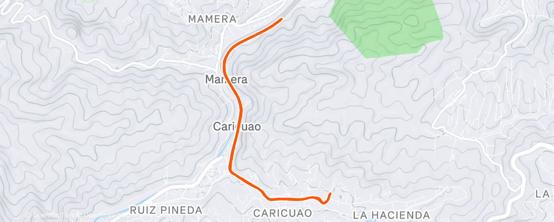 Map of the activity, Outdoor Running