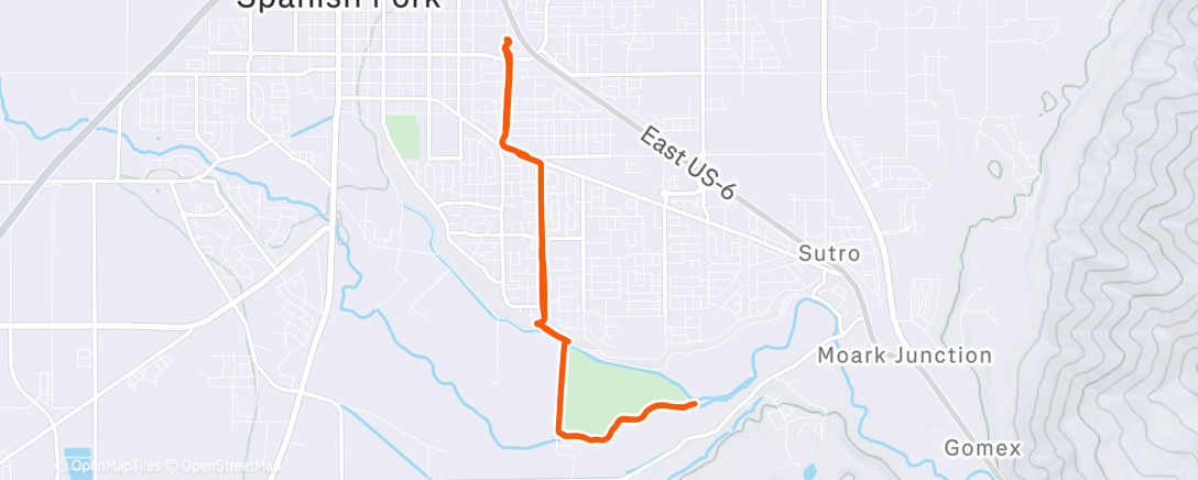 Map of the activity, Lunch Run