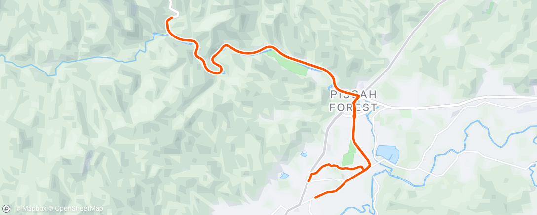 Map of the activity, Cycling