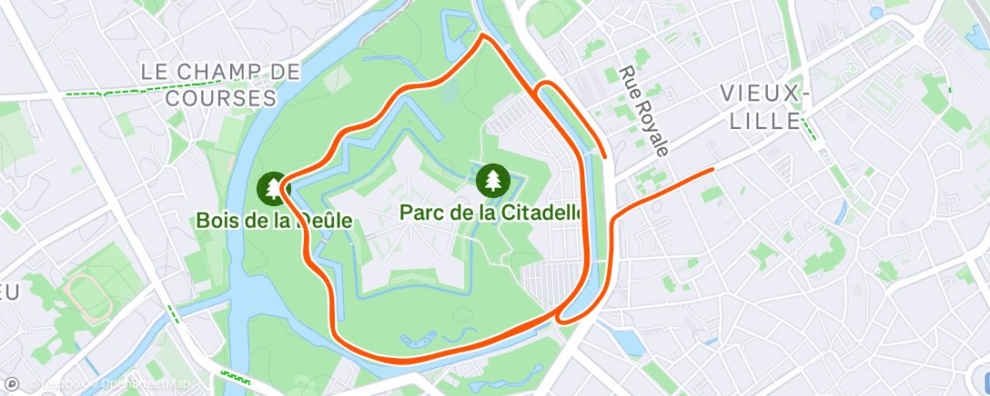 Map of the activity, Course à pied - S7-2