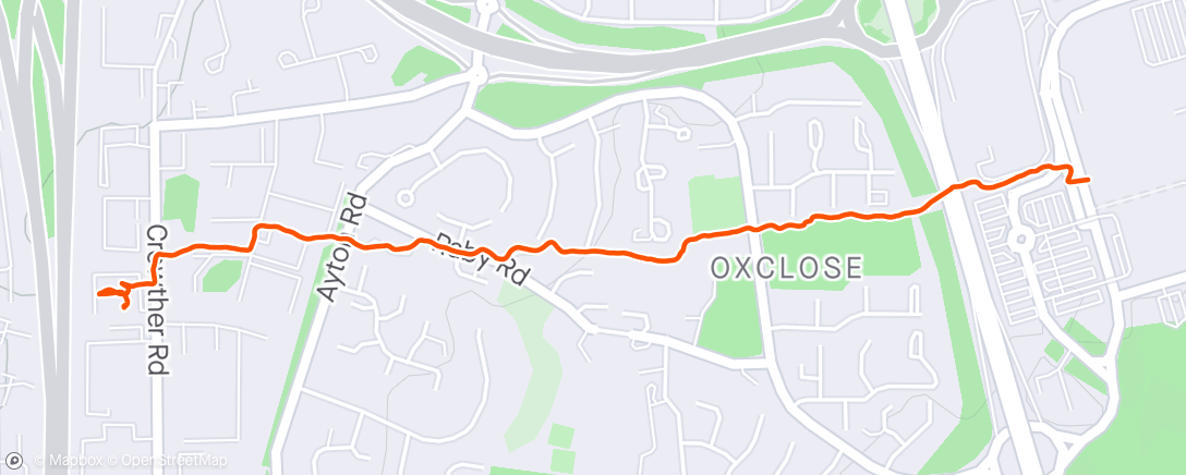 Map of the activity, Walk to work.