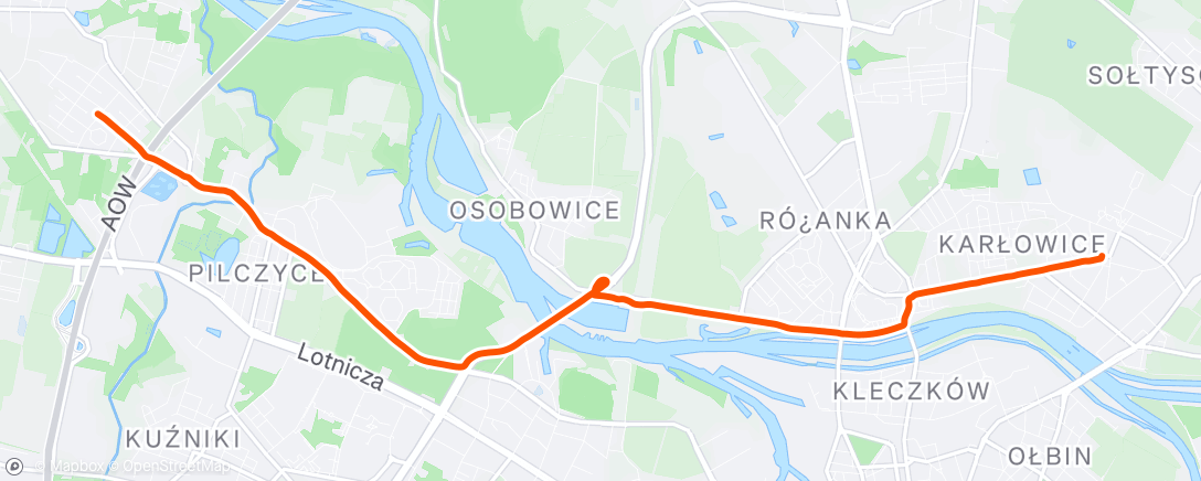 Map of the activity, Lunch Ride