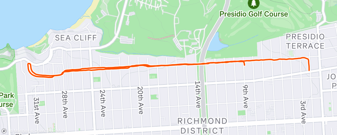 Map of the activity, Lunch Run