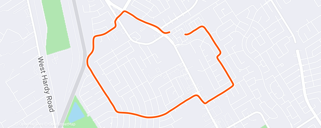 Map of the activity, Morning Run