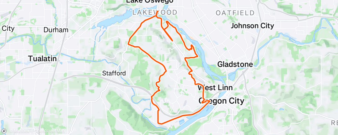 Map of the activity, Afternoon Ride
