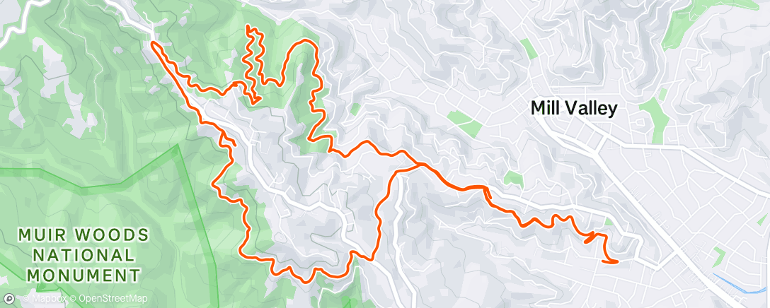 Map of the activity, Afternoon Mountain Bike Ride
