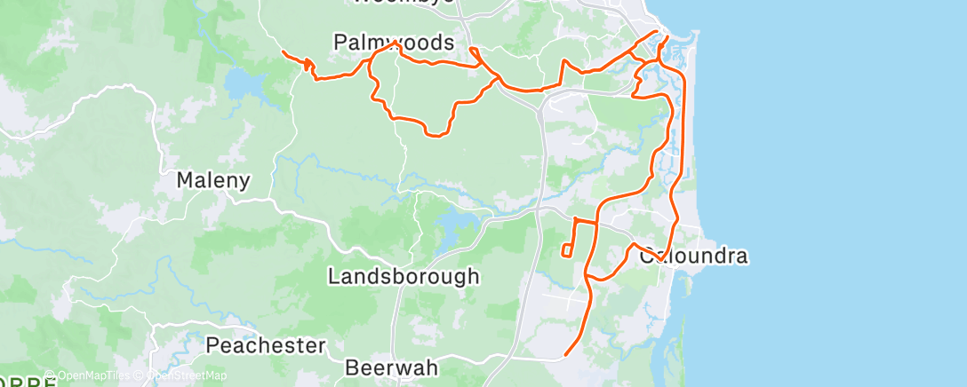Map of the activity, Road Cycling