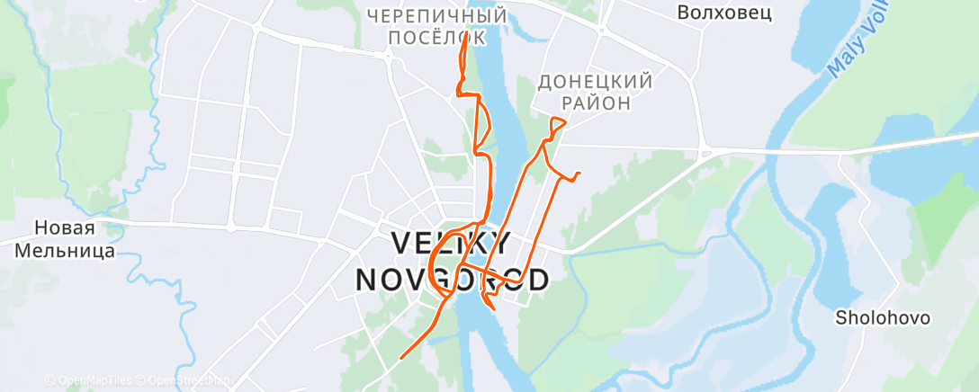 Map of the activity, Утренний забег