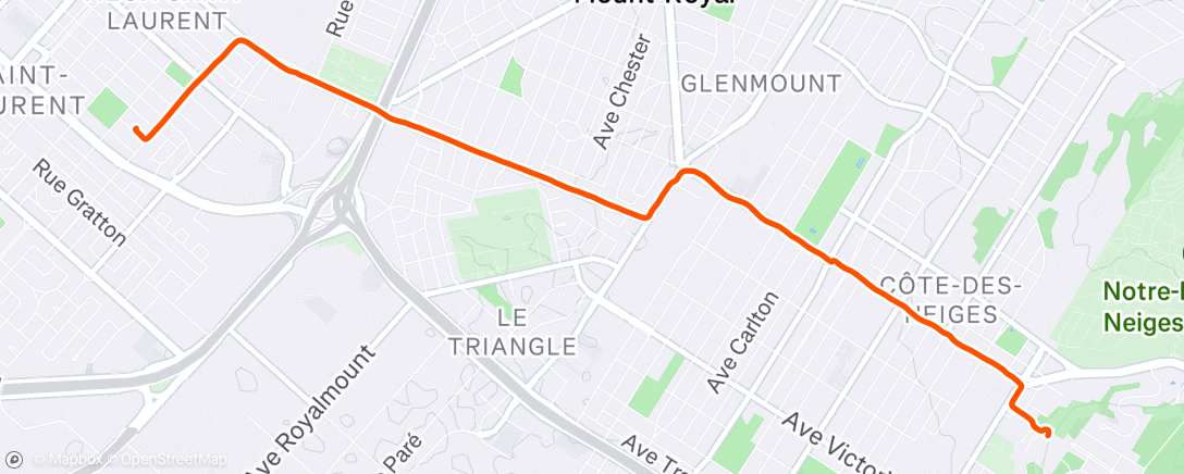 Map of the activity, Afternoon Walk