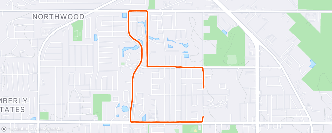 Map of the activity, Morning Run