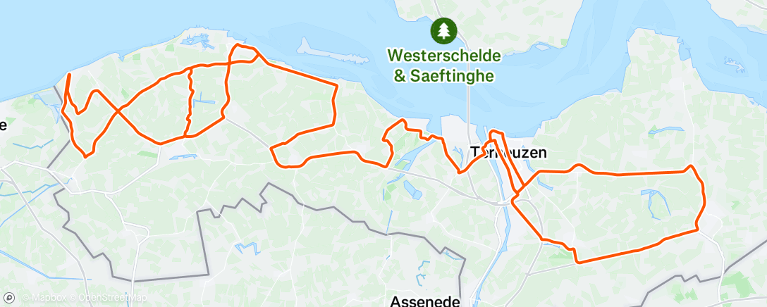 Map of the activity, Afternoon Ride