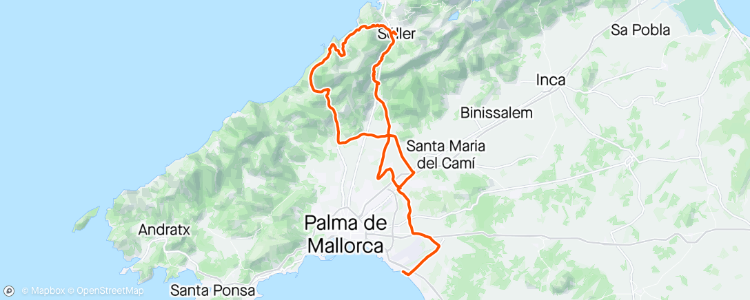 Map of the activity, Valdemossa og Soller