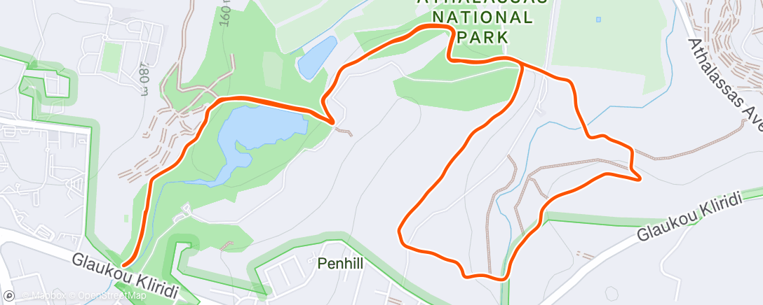 Map of the activity, Morning Run