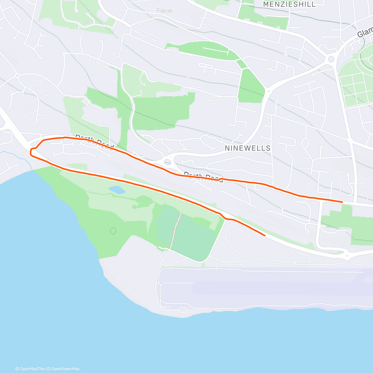 Map of the activity, C25k w5d3.  Cold!!!