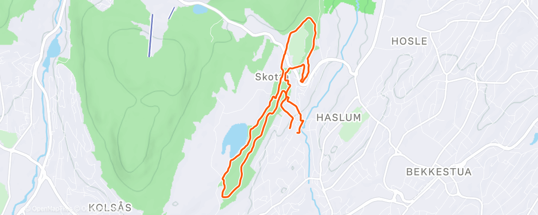 Карта физической активности (Dæliskogen på frosne stier)