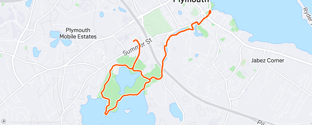 Map of the activity, Afternoon Run