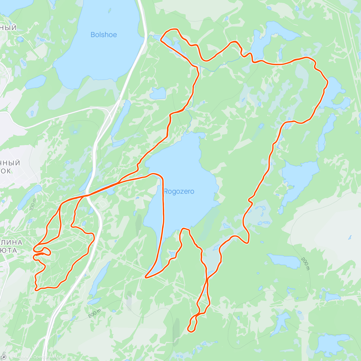 「50-й Мурманский лыжный марафон」活動的地圖