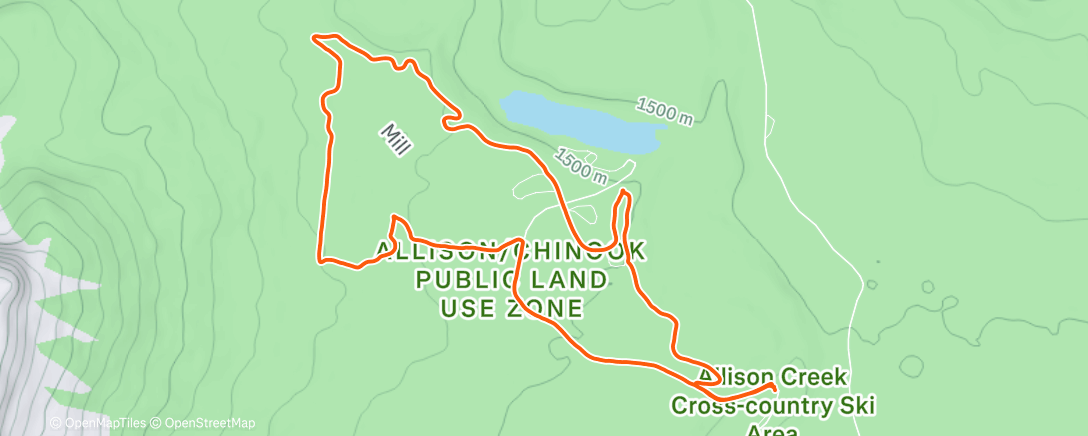 Map of the activity, all the way