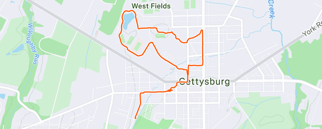 Map of the activity, Town walk