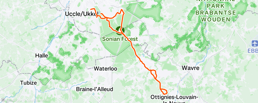 Map of the activity, Morning Ride