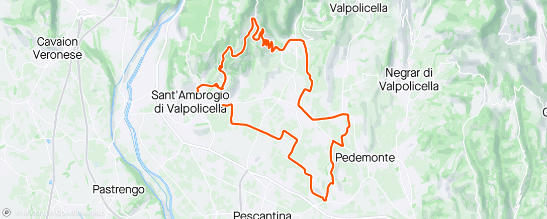 Map of the activity, Ripetute in Valpo