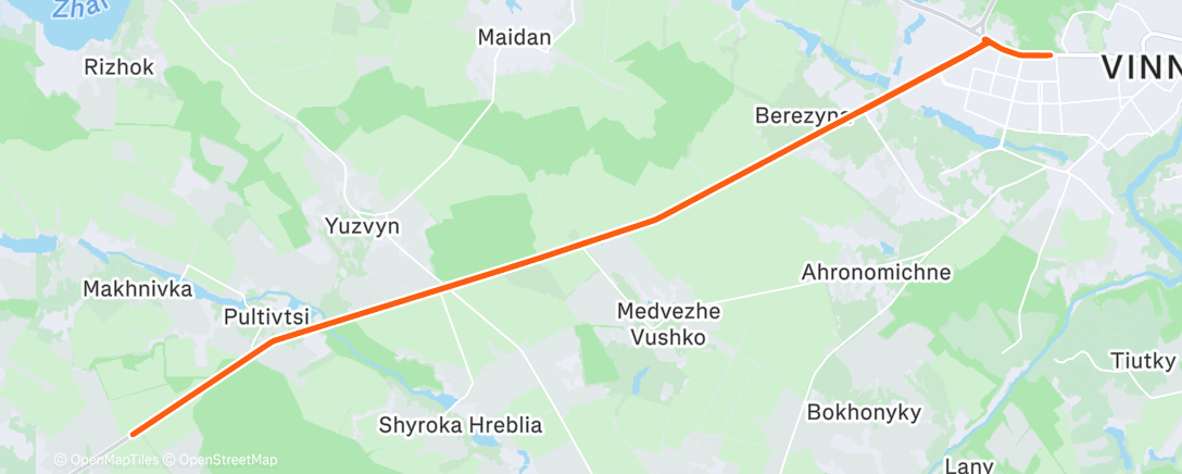 Map of the activity, Afternoon Ride