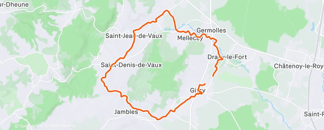 Map of the activity, Reco Semi Givry 🍷