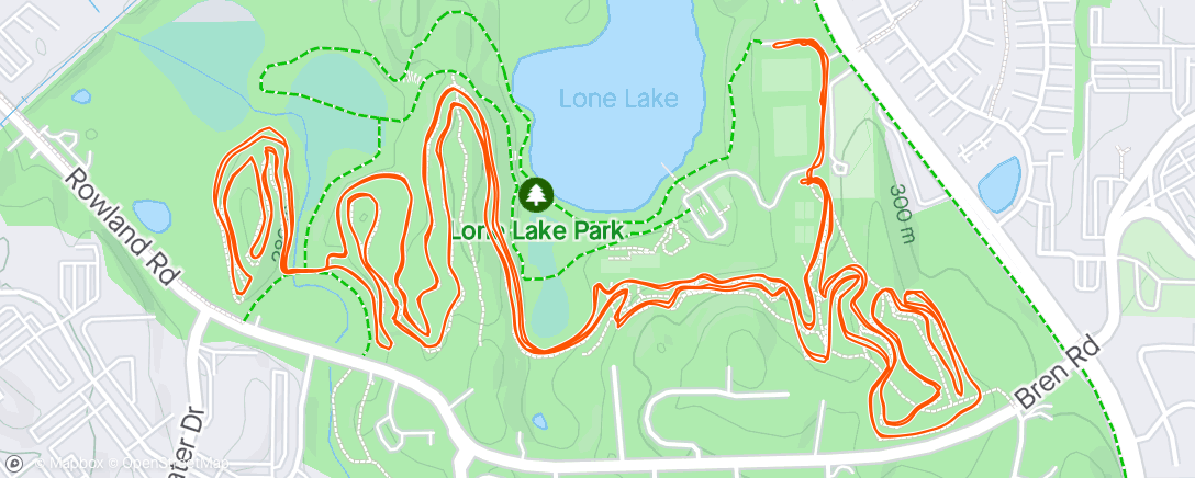 Карта физической активности (Lone Lake Park)