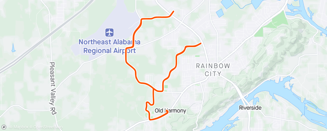 Mapa de la actividad (Night Ride)