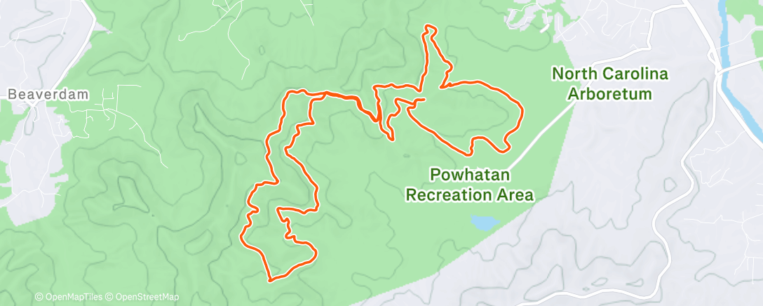 Map of the activity, Afternoon Ride