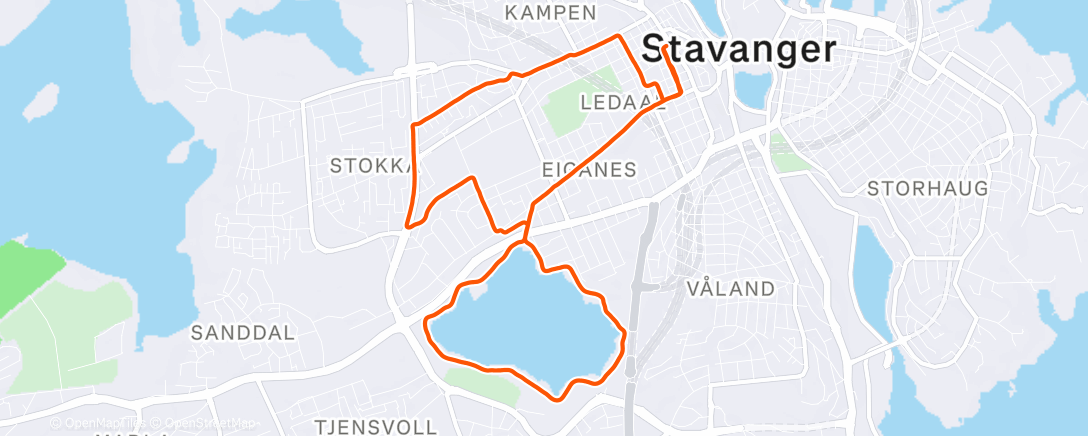 Map of the activity, Afternoon Run