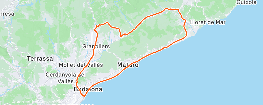 Map of the activity, Morning Ride