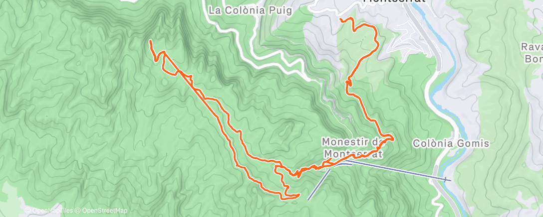 Map of the activity, Morning Trail Run