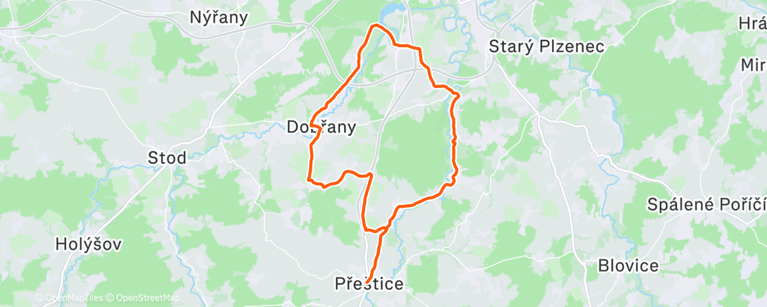 Map of the activity, Afternoon Ride
