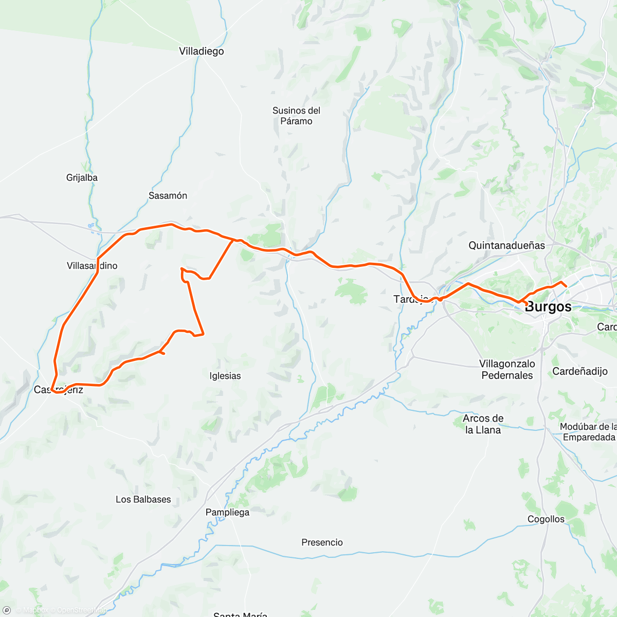 Map of the activity, BKOOL - Castrojeriz / Burgos / Castilla y León / España