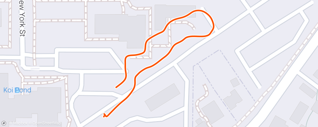 Map of the activity, Evening Riley loop at Esri