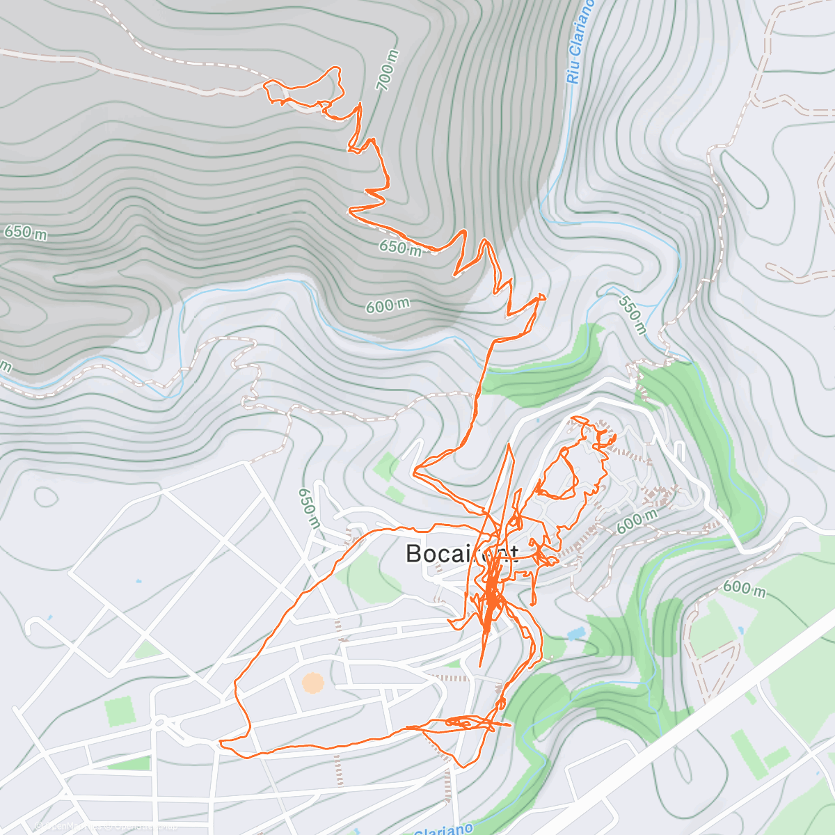 Mapa de la actividad (Amazing walk in Bocairent)