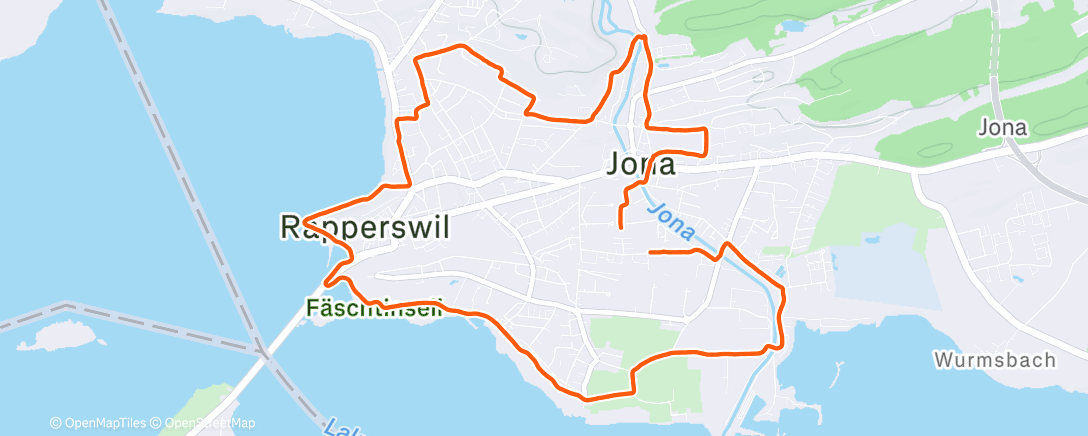 Map of the activity, Morning Run