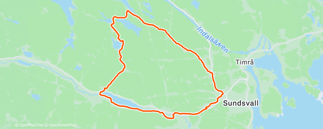 Map of the activity, Cycling