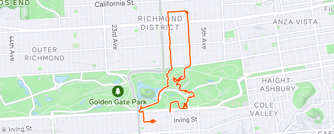Map of the activity, Afternoon Hike