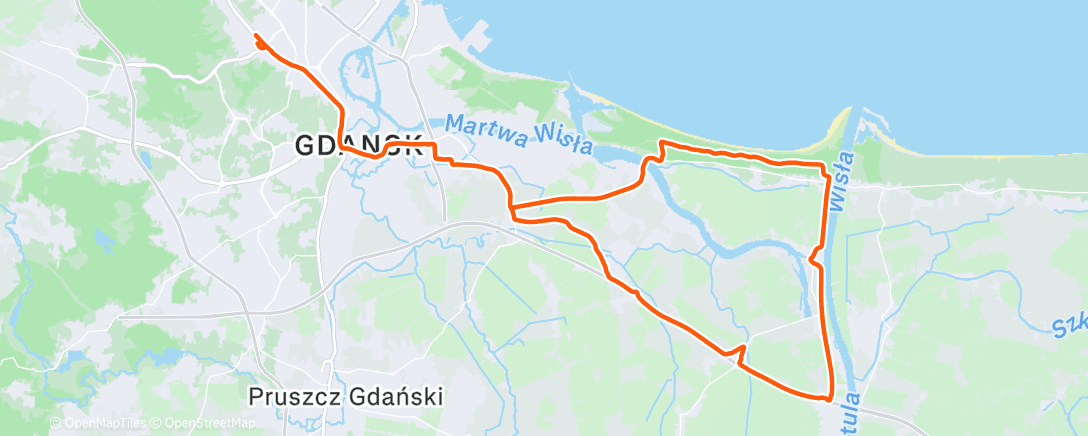 Map of the activity, Lunch Gravel Ride