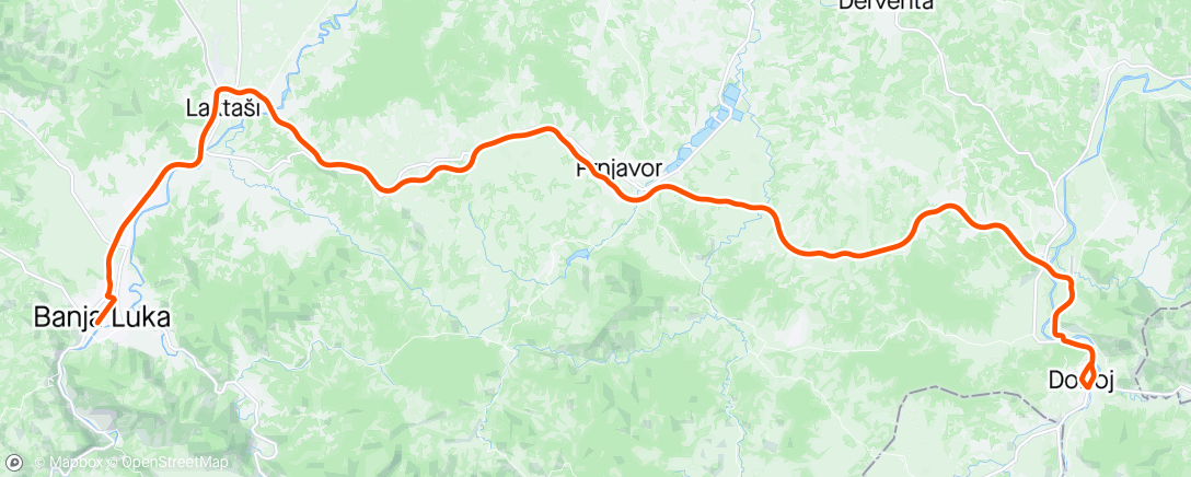 Mapa de la actividad (Belgrade Banjaluka Stage 4)