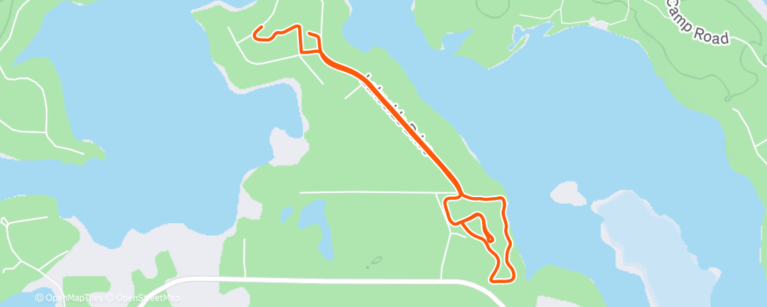 Map of the activity, Afternoon Walk