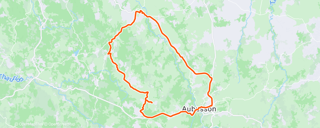 Map of the activity, Sortie vélo le matin