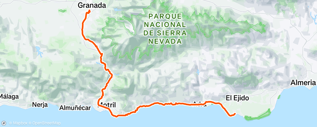 Map of the activity, ALMERIMAR - GRANADA