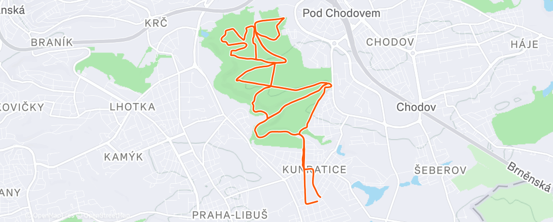 Map of the activity, Cyklostandardka