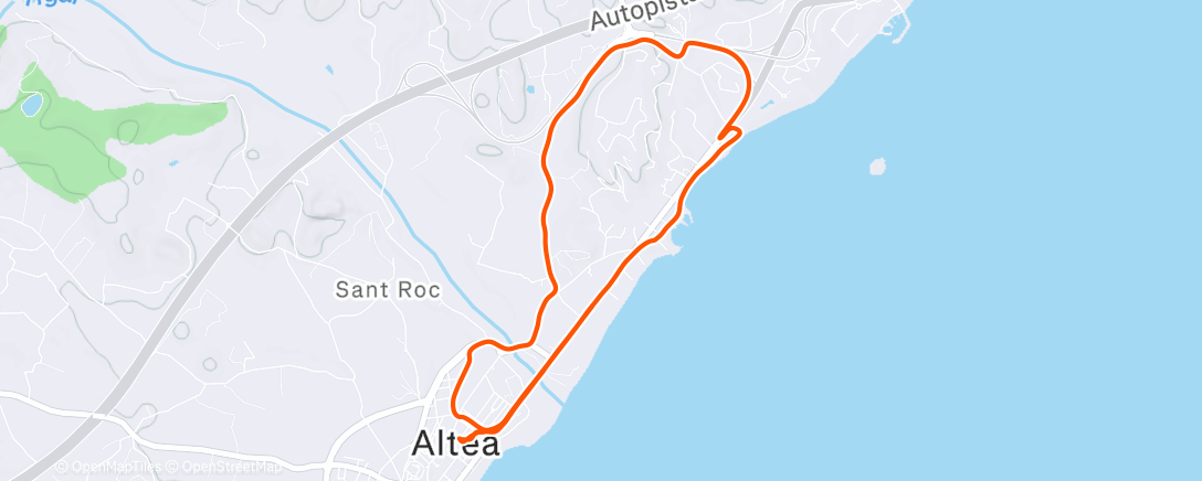 Map of the activity, Lunch Run