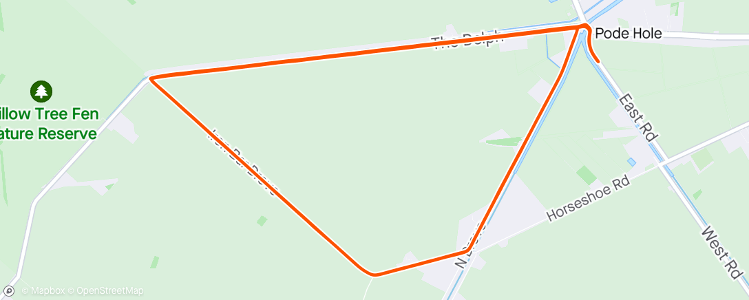 Map of the activity, Spalding CC 10 Mile League Round 1 ⏱️ 26:00