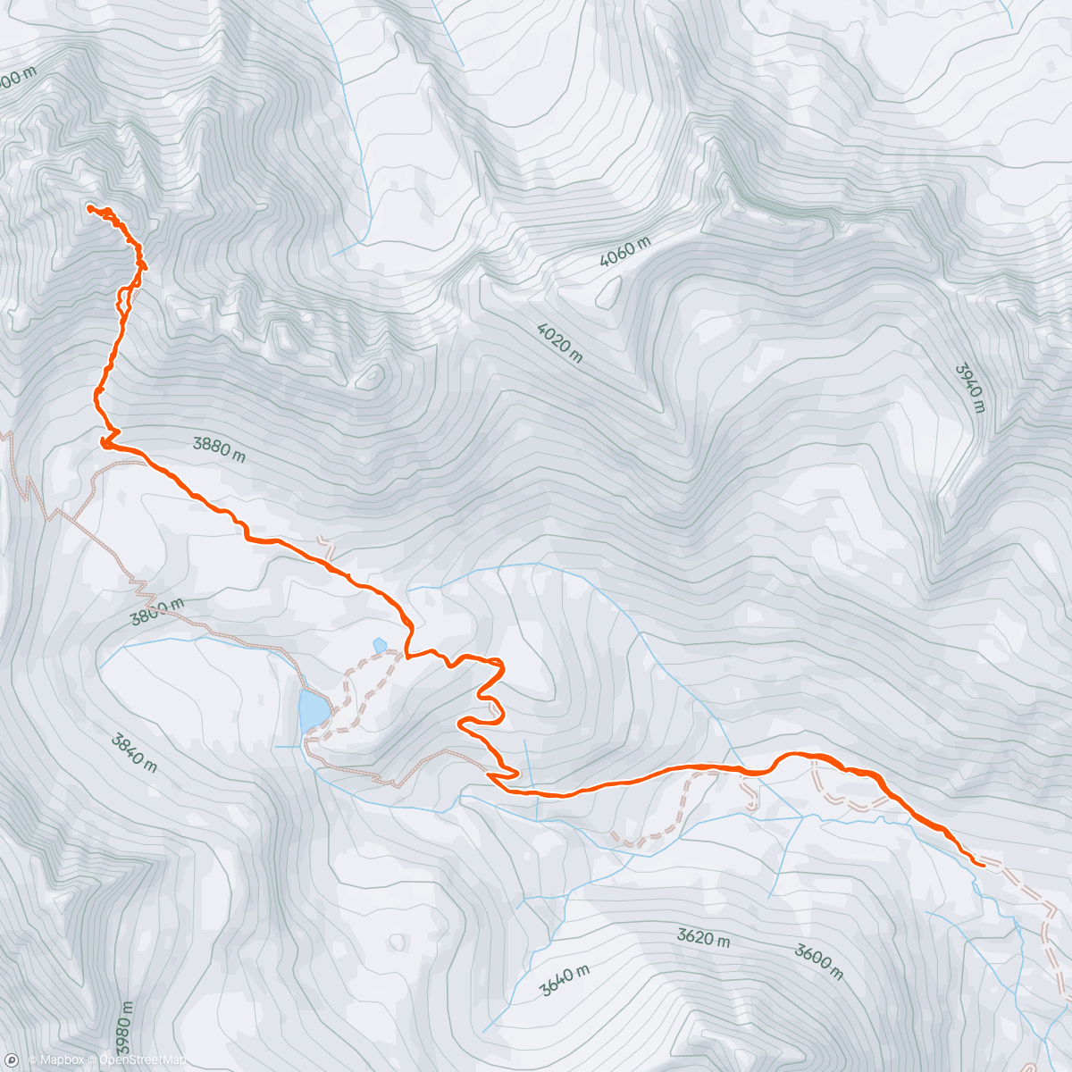 Map of the activity, Mt Sneffles with the HGCG